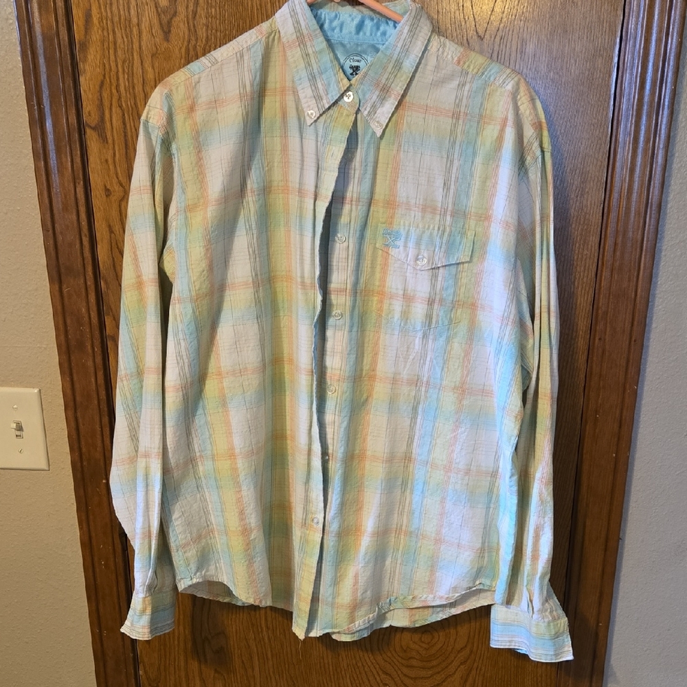 Pastel Plaid Button Down Shirt